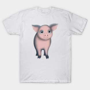 Cute Pig Drawing T-Shirt